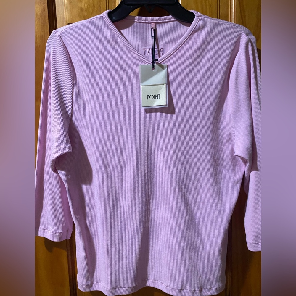 Point brand 3/4 sleeve pink top